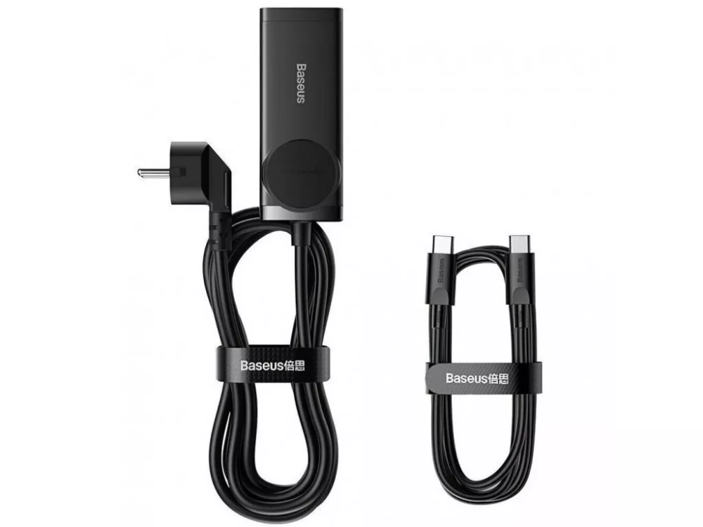 Зарядное устройство Baseus GaN3 Pro с кабелем 100W черное Киев - изображение 2