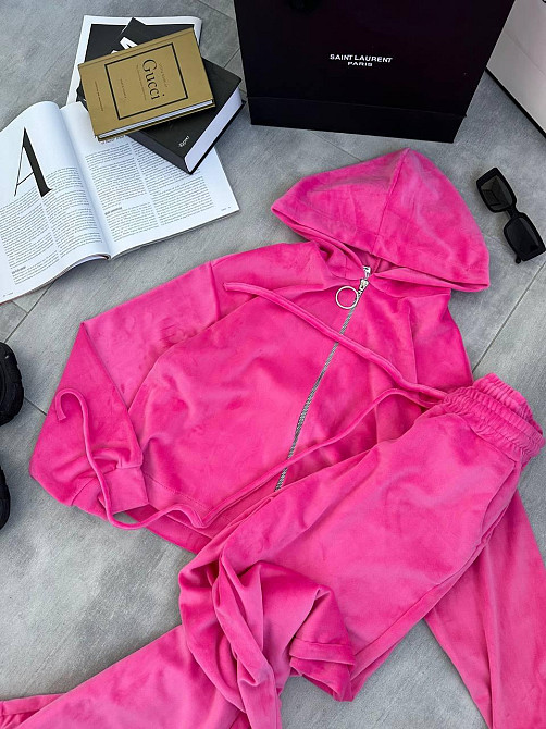 Женский плюшевый костюм двойка: кофта и брюки велюр Одесса - изображение 2