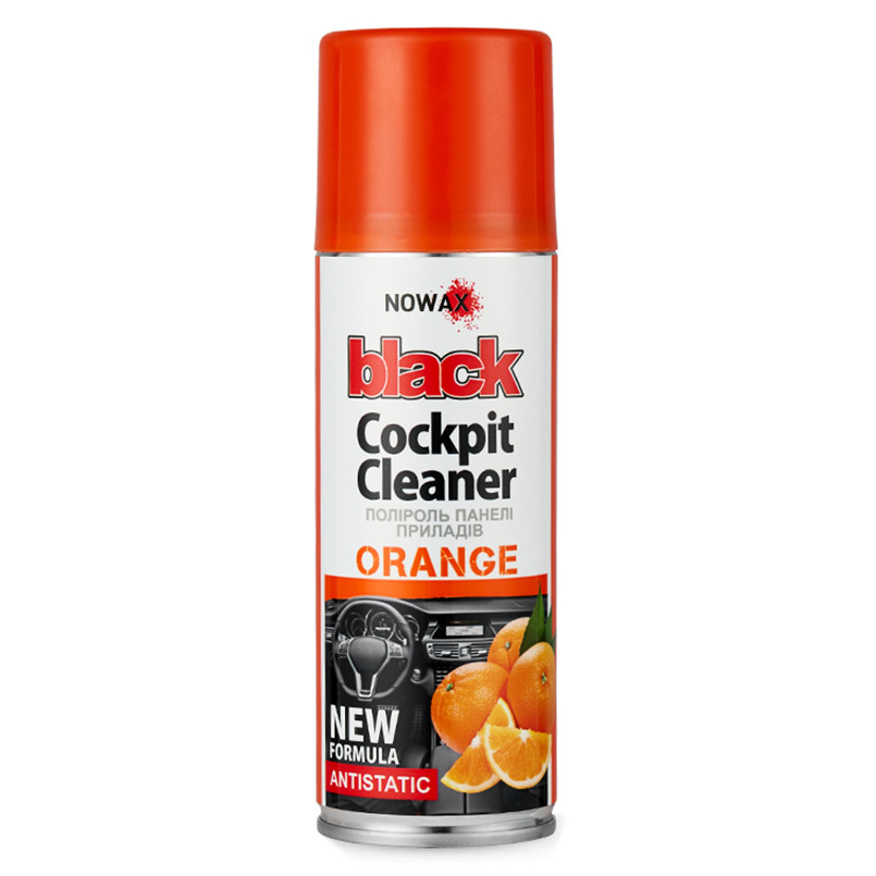 Поліроль для панелі приладів Nowax Cockpit Cleaner Spray Апельсин, 200мл Львів - фото 1