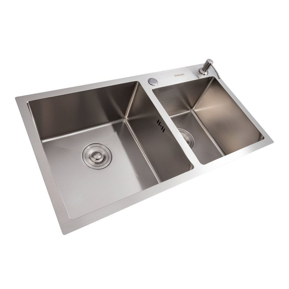 Кухонна мийка 78*43 нержавійка на дві чаші VALESO Handmade (3.0/0.8) Коломыя - изображение 2
