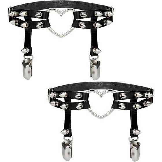 Гартер на 2 ноги с подвязками для чулок, шипами и сердечком 2 шт Винница