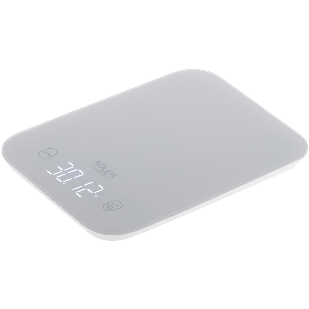 Ваги кухонні Adler AD 3181 grey електронні/ 10кг/ г; кг, фунт/ 2хААА/ автовимкнення/ скло Вінниця - фото 2