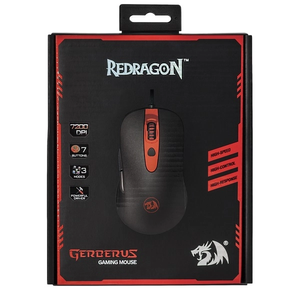 Ігрова миша Redragon Gerderus M703 (7200dpi) підсвічування 7 кнопок (Чорно-червоне) Вінниця - фото 8