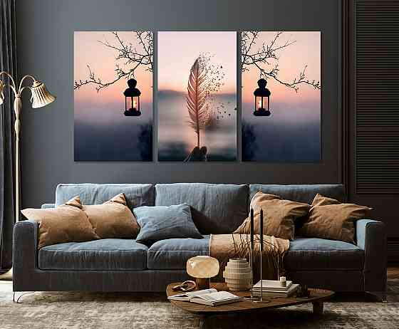 Модульная картина в гостиную / спальню Ілюзія туману    ART-013_3A 70х130 см Київ