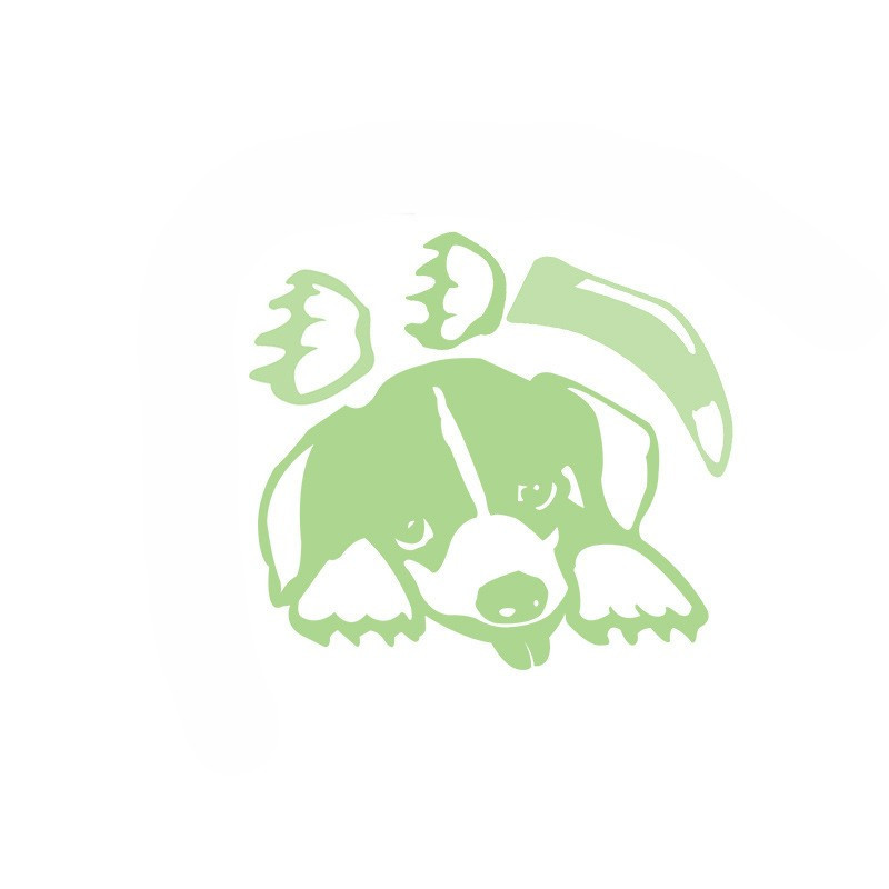 Люминесцентная наклейка Собака 10 на 10 см салатовый Киев - изображение 5