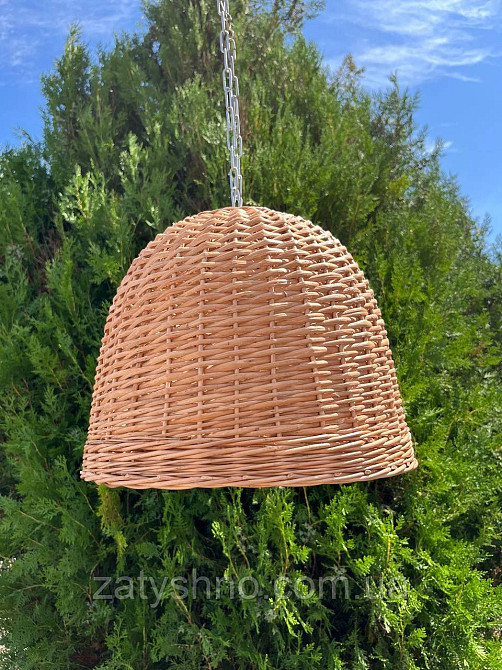 Плетеная люстра круглая из лозы Киев - изображение 6