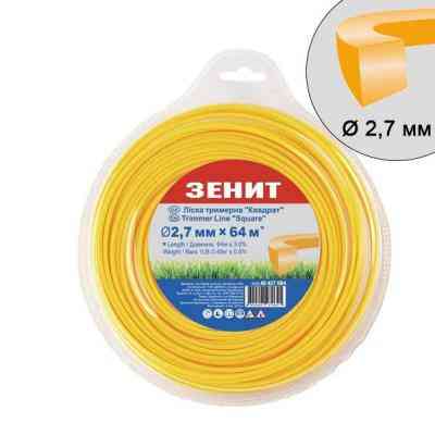 Жилка косильная Зеніт плетенная "Квадрат" 2,7 мм х 64 м (40427064) Винница