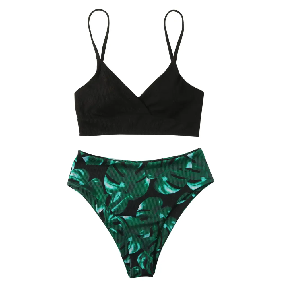 Купальник жіночий роздільний у рубчик з арнаментом M Харків - фото 4