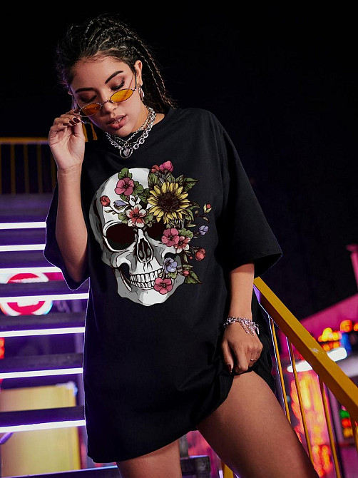 Футболка жіноча з принтом  44 Чорний 2634325252 Дніпро - фото 1