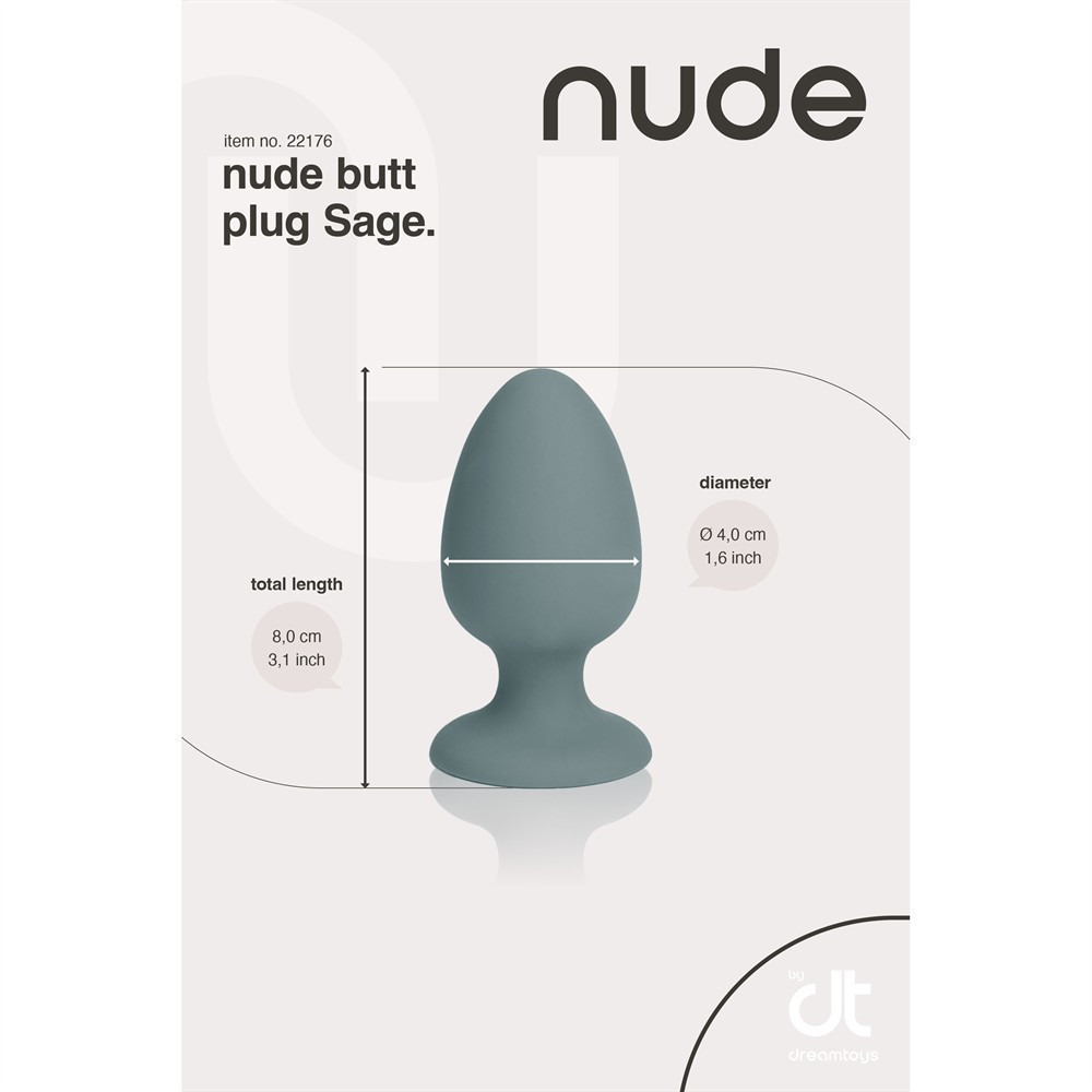 Анальна пробка Dream Toys Nude сіра, 8 х 4 см Sex Aura Київ - фото 6