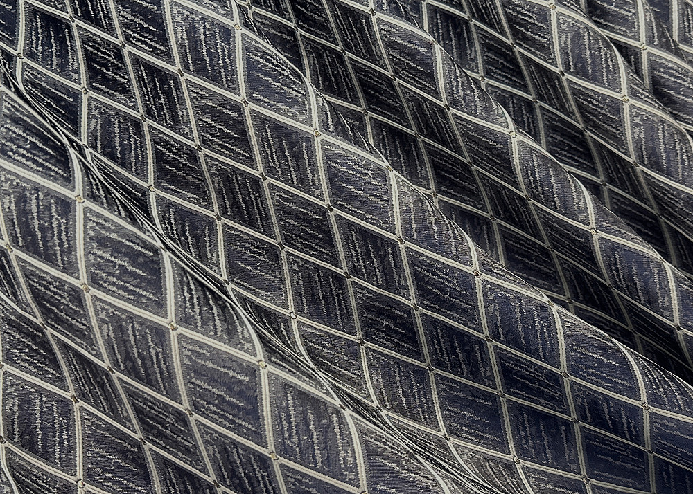 Комплект готових штор VR-Textil Жакард RUBI № 1758ш Темно-синій з молочним 150х300 см 2 шт (33-0716) Київ - фото 7