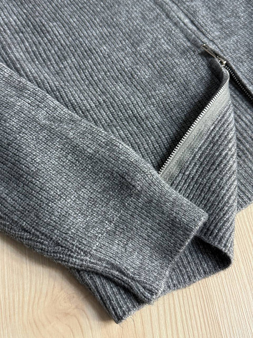 Кардиган жіночий A-N 1899 светр на блискавці в’язаний сірий, сірий, one size Київ - фото 6