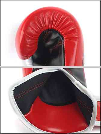 Тренировочные боксерские перчатки красно-золотые Киев