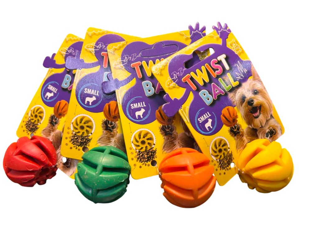 М'яч для собак TwistBall іграшка для розваг, фізичної активності та гігієни собак 1 шт (діаметр 4 см) Вінниця - фото 1