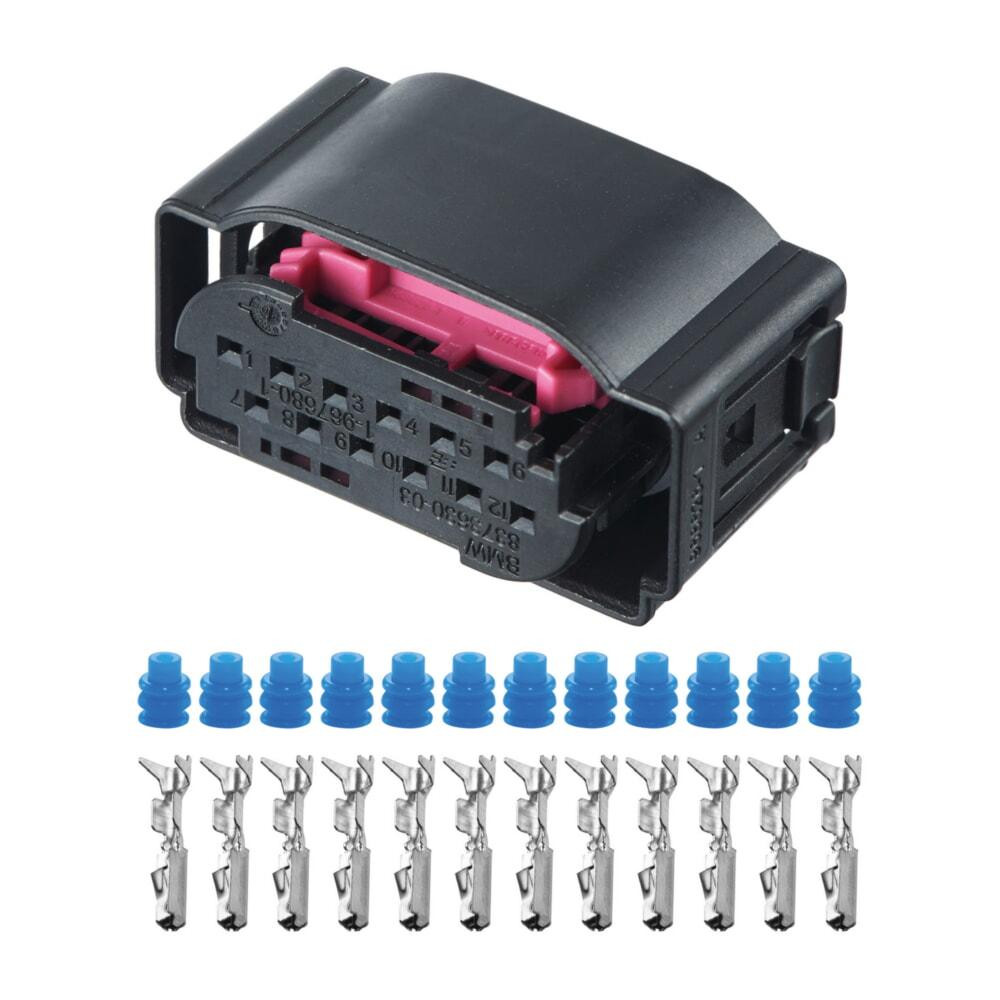 Разьем коннектор 12-кон.,  4E0972713, 1-967680-1, 1534151-1, 1534152-1, 968626-1, 6113837363 Audi, BMW, Mercedes-Benz, VW Киев - изображение 1