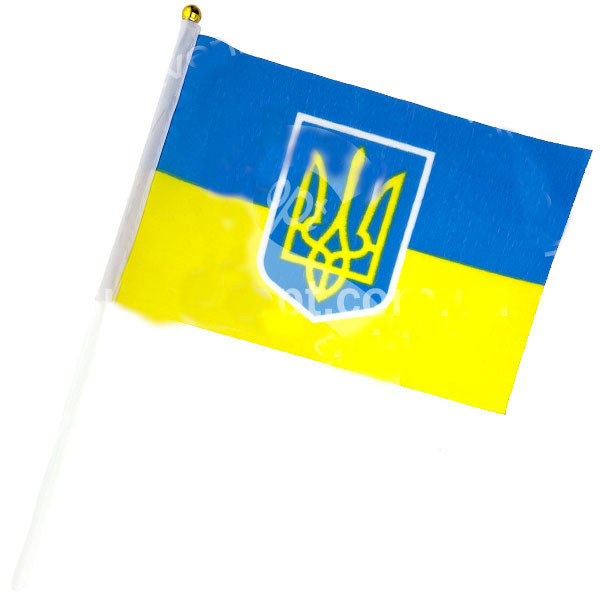 Флаг Украины с Гербом упаковка 12 шт Киев - изображение 1