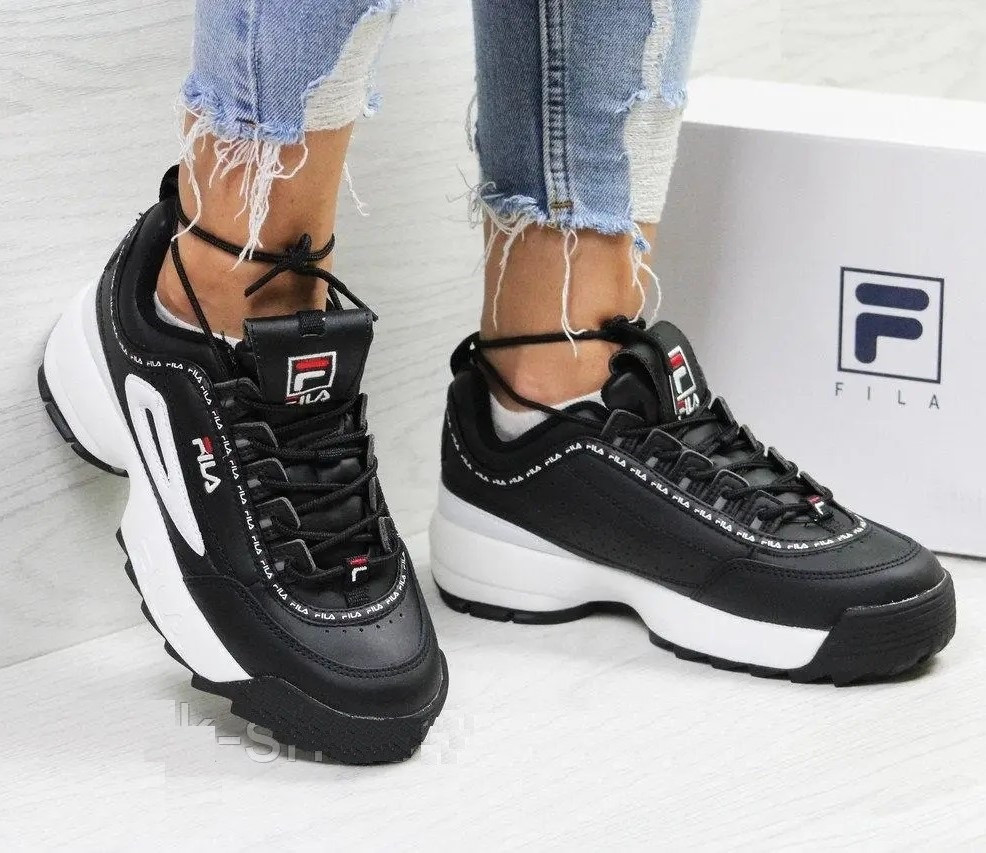 Кроссовки FILA Disruptor Чёрные Женские Кожаные Фила (размеры: 36,37,38,39,40) Видео Обзор Днепр - изображение 7