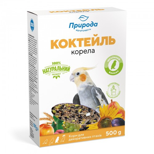 Корм Природа Коктейль Корела для середніх папуг 500 г Київ - фото 1