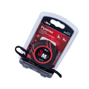 Рулетка 3м x 16мм магніт, гумова, стопор полотна Ultra Мукачево - фото 5