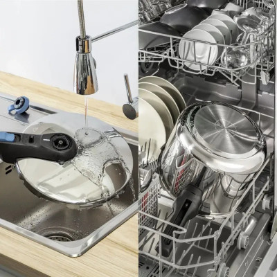 Кастрюля Tefal Secure Trendy, 4л, (скороварка) з паровим кошиком (P2580402) Винница - изображение 8