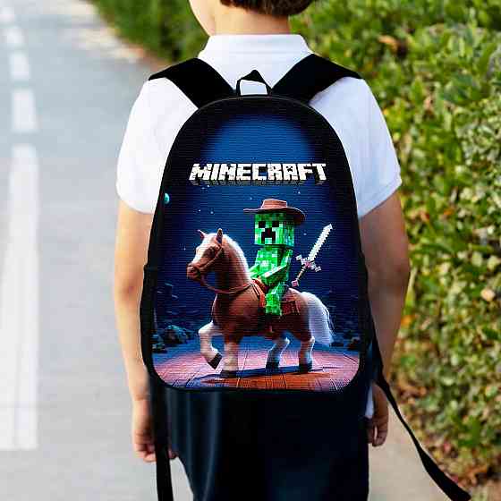 Рюкзак дитячий майнкрафт крипер на коні "Minecraft" 34х27см, міський ранець для хлопчика (00531) Київ