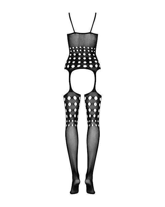 (SALE) Бодистокинг Obsessive Bodystocking G310 S/M/L, топ, чулки, подвязках, круглые вырезы Sex Aura Киев - изображение 7