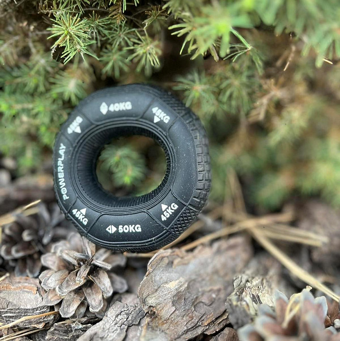 Еспандер кистьовий силіконовий PowerPlay PP-4331 Hand Grip Hard 40-45-50 кг. Чорний Каменское - изображение 8