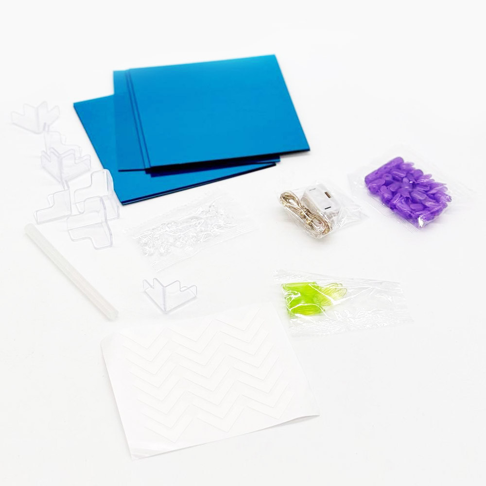 Ночник Бесконечные тюльпаны (10×10см, 20 тюльпанов), от батареек, Фиолетовый / Набор Сделай сам Киев - изображение 9