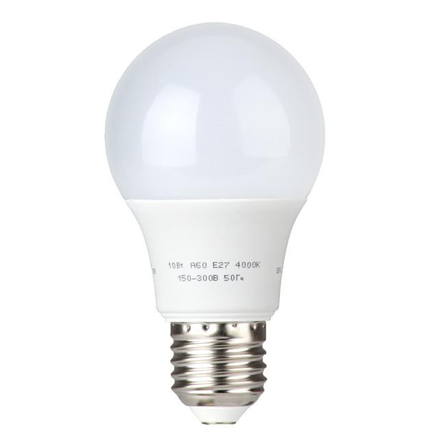 Лампа світлодіодна LED A60, E27, 10 Вт, 150-300 В, 4000 K, 30000 год, гарантія 3 роки Львів - фото 2
