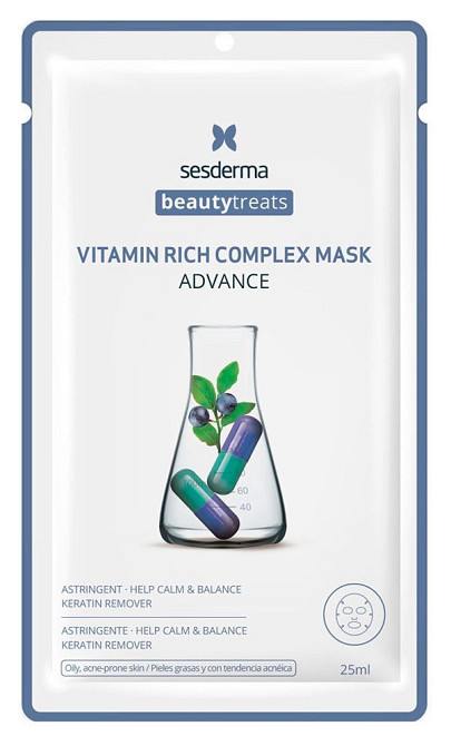Тканинна маска з вітамінним комплексом SesDerma Beauty Treats Vitamin Rich Complex Mask 25 мл Дніпро - фото 1