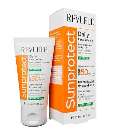 Солнцезащитный крем для лица и тела Контроль жирности SPF50+ Revuele 50 мл Винница