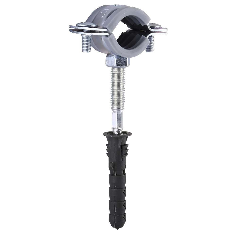 Хомут в зборi CR    1/2″ (20-23мм) з гвинтом-шурупом 8*80 та дюбелем в уп., сірий Тернопіль - фото 4