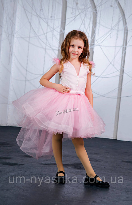 Дитяча сукня видовжене ззаду рожева 116-128 Кривий Ріг - фото 11