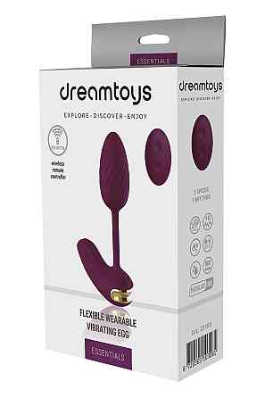 Віброяйце гнучке з пультом керування Dream Toys Essentials, фіолетовий Sex Aura Київ