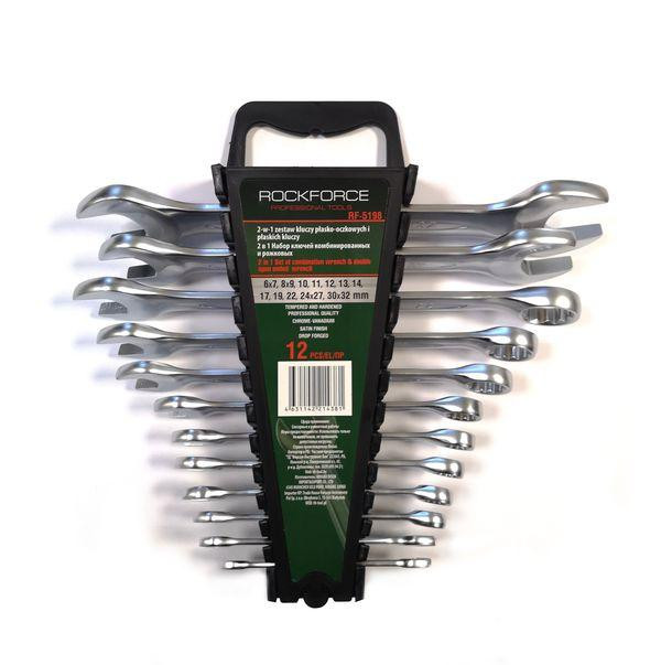 Набір ключів комбінованих та ріжкових 12пр. (6х7,8х9,10,11,12,13,14,17,19,22,24х27,30х32мм), в пласт Одеса - фото 1