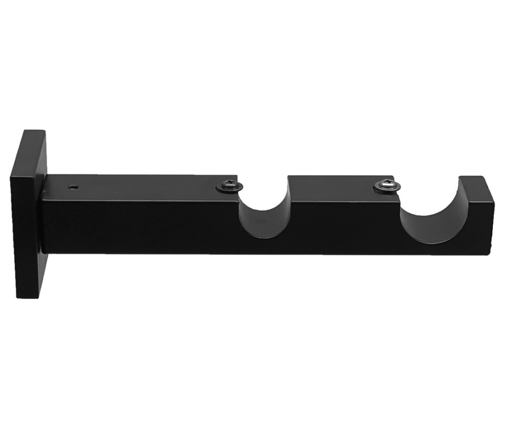 Карниз Orvit Емпорія металевий дворядний техно гладка труба кільце металеве Чорний Оксамит 25\19 мм 300 см Львов - изображение 4