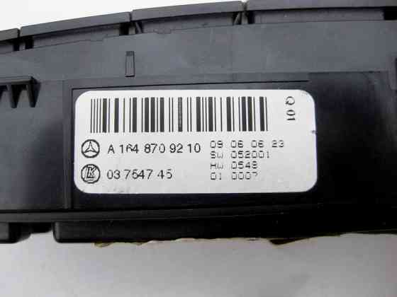 Mercedes-Benz  A1648709210 Блок кнопок аварійки, підігрів передніх сидінь, "ESP", "DSR", "P))) OFF" GL X164 Одеса