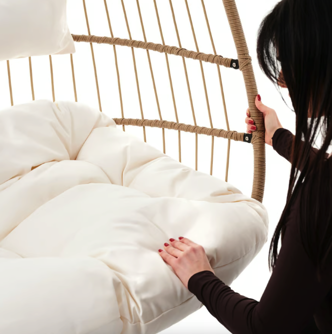 Підвісне крісло-кокон Di Volio Rona двомісне бежевий Киев - изображение 5