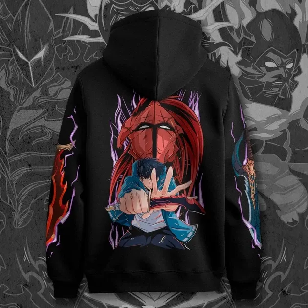 Худи для подростка мальчика с принтом 140olo Leveling Knight140 Размер 160 Anime11249 Днепр - изображение 3