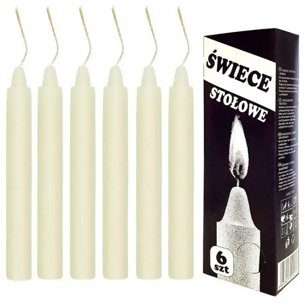 Свеча столовая парафиновая бытовая длина 18 см. 7 часов бесперебойного свечения Львов - изображение 2