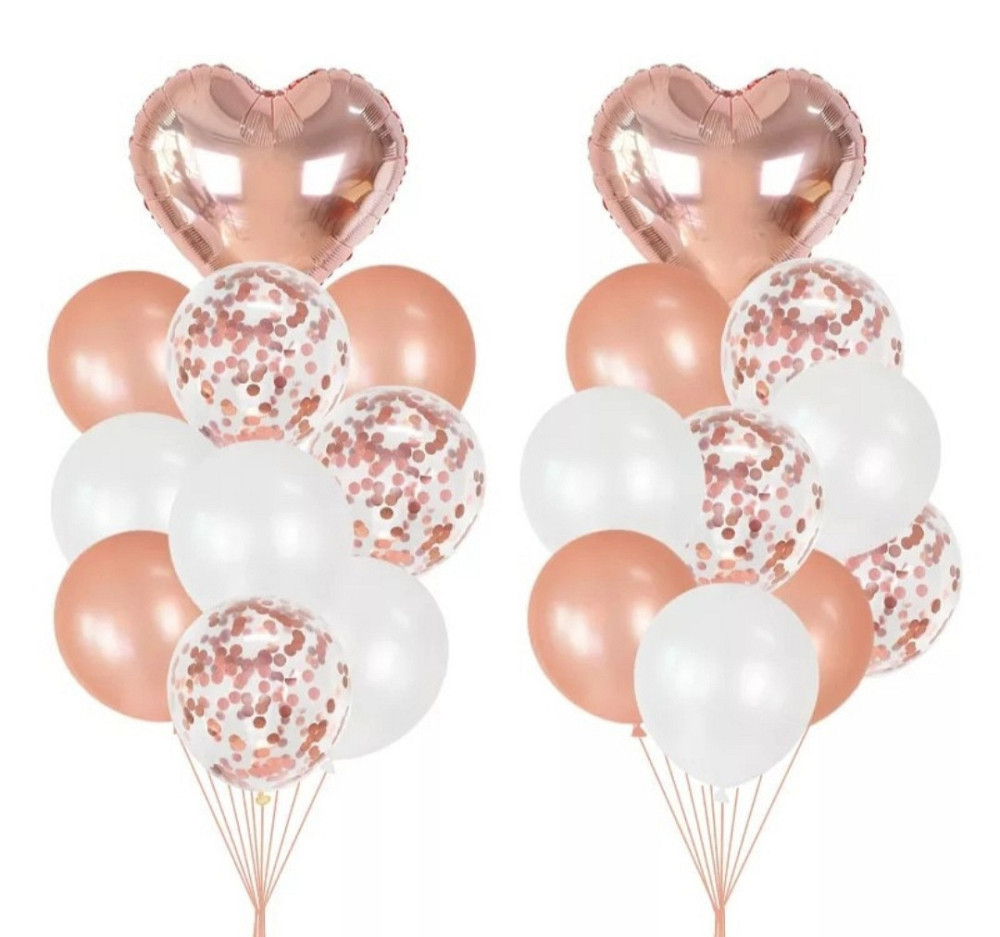 Набор шаров розовое золото 20шт. Киев - изображение 1