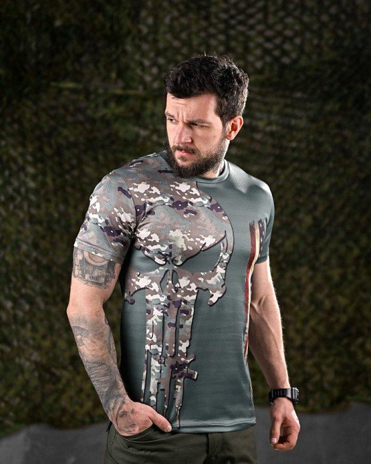 Тактическая потоотводящая футболка Punisher USA ВТ6621 Одесса - изображение 3