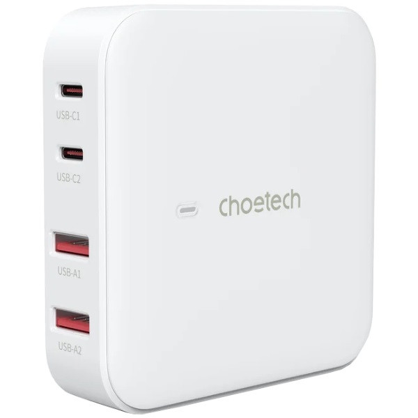 Зарядний пристрій 4xUSB 100W GaN (2хUSB-C+2хUSB-A) Desktop Charger білий Choetech Винница - изображение 1