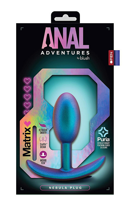 Анальний плаг, бірюзовий ANAL ADVENTURES MATRIX NEBULA PLUG Sex Aura Київ - фото 4
