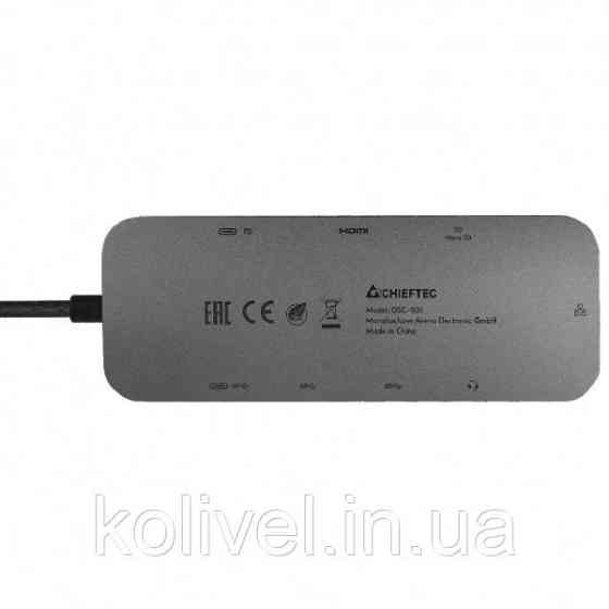 Док-станція USB3.2 Type-C --> HDMI/USB 3.2x2/RJ45/USB-C/SD/TF/PD 80W/Audio 9-in-1 DSC-901 CHIEFTEC (DSC-901) Київ