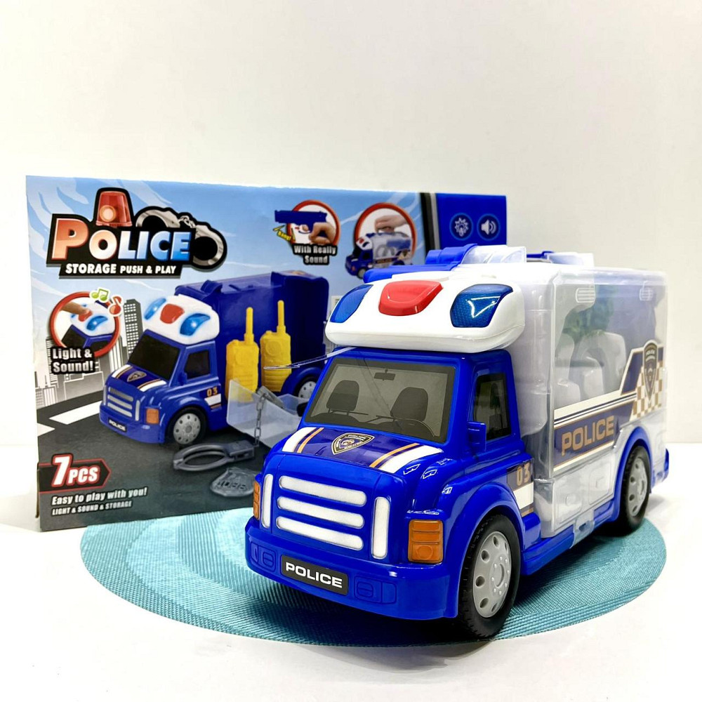 Машинка з поліцейським набором у валізі Синій (661-173) Чернігів - фото 8