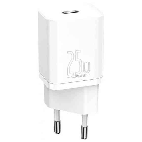 Сетевое зарядное устройство Baseus Super Silicone PD Charger 25W Cable Type-C to Type-C 3A (1m) белый Львов