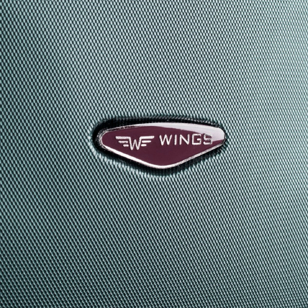 Валіза пластикова WINGS 402 велика 75 см темно-зелена Київ - фото 4