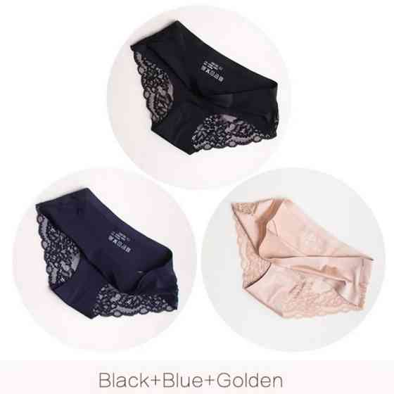 Жіночі безшовні труси L - 46 розмір, стегна 97-100см, в наборі 3шт. Київ