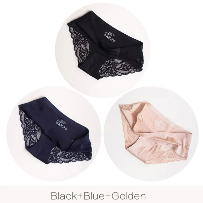 Жіночі безшовні труси L - 46 розмір, стегна 97-100см, в наборі 3шт. Київ - фото 1